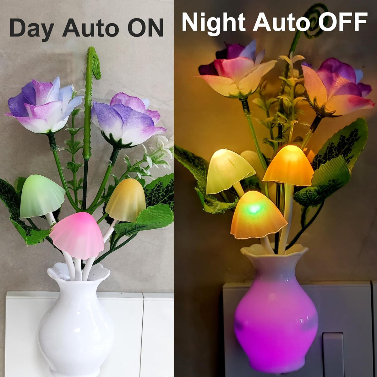 LED Mushroom Multi-color Night Lights