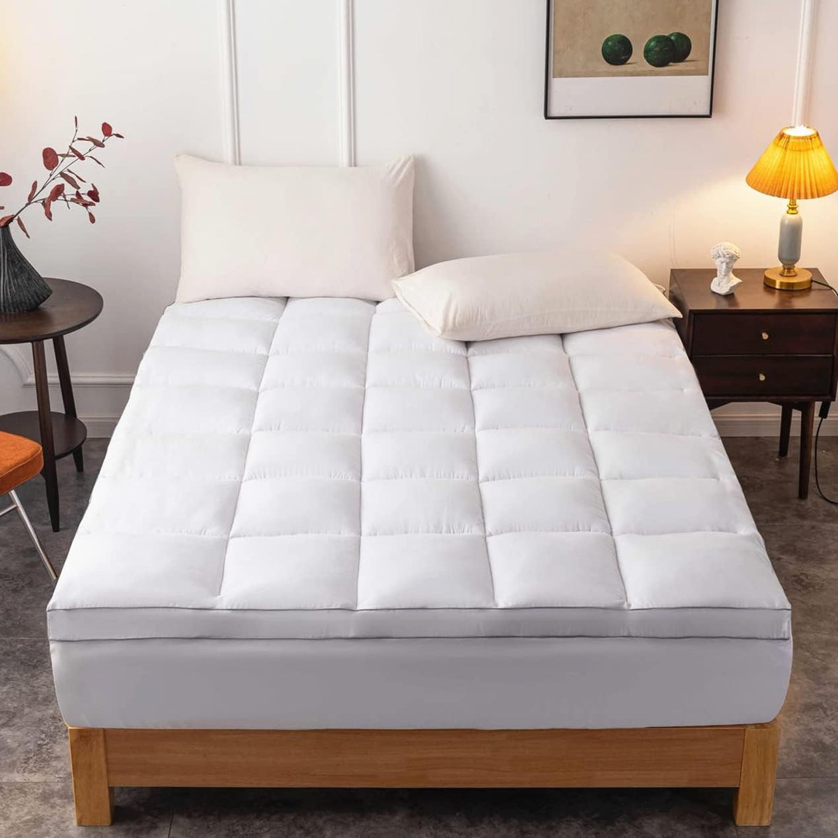 Extra Thick Mattress Pad Filling Cooling Mattress Cover