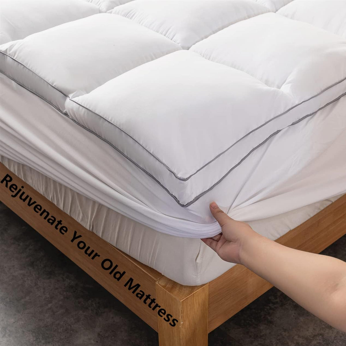 Extra Thick Mattress Pad Filling Cooling Mattress Cover
